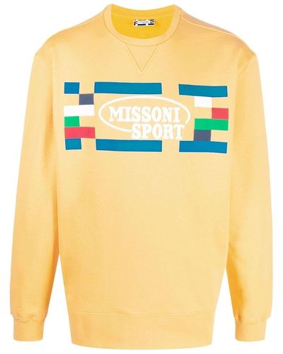 Missoni Sweater Met Geborduurd Logo - Geel