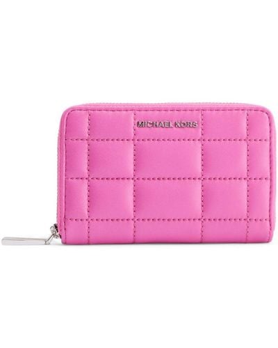 Michael Kors Small Jet Set Quilted Wallet - Pink