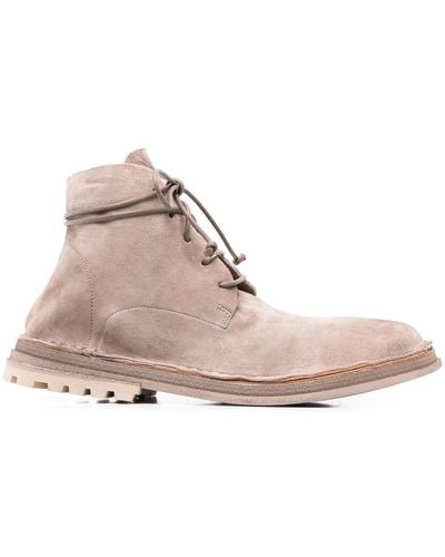 Marsèll Lace-up Suede Boots - Natural