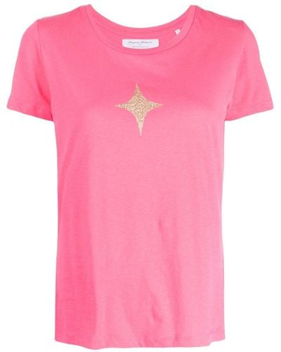Madison Maison Star-print Cotton-jersey T-shirt - Pink