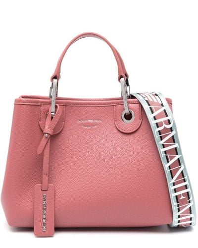 Emporio Armani Mittelgroße MyEA Tasche mit Logo-Prägung - Pink