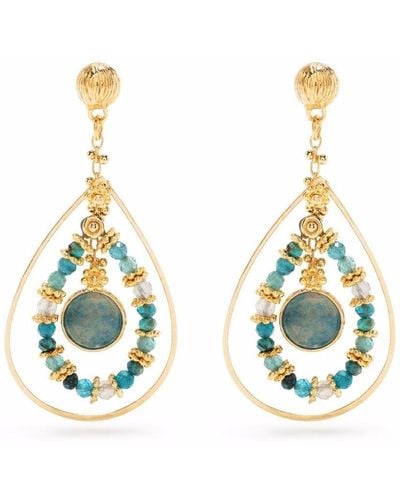 Gas Bijoux Aurore Embellished Earrings - Blue