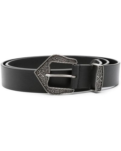 Off-White c/o Virgil Abloh Arrows-motif Leather Belt - Black