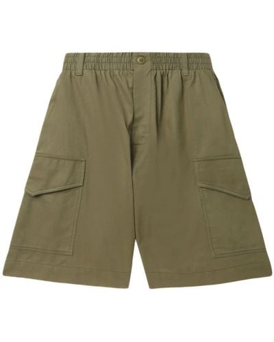 Sea Cotton Cargo Shorts - Groen