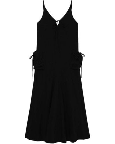 SJYP Patch-pocket A-line Dress - Black
