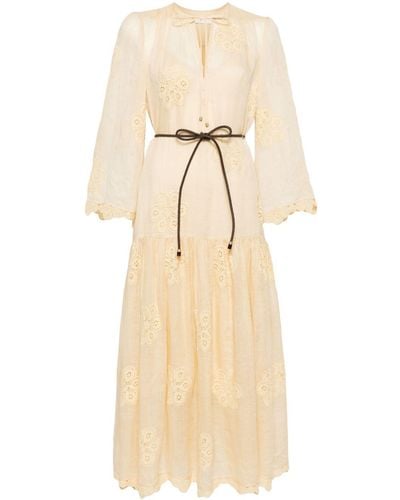 Zimmermann Acadian Embroidered Maxi Dress - Natural