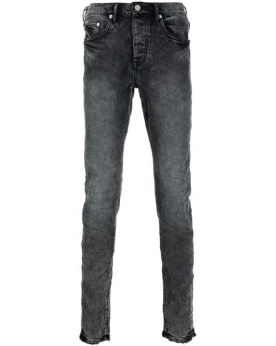 Purple Brand Stonewashed Mid-rise Jeans - Blue