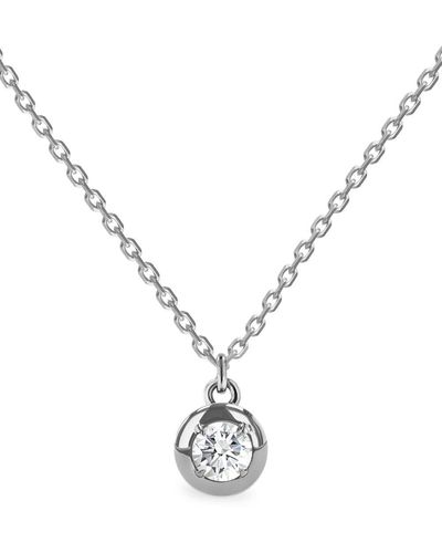 Pragnell 18kt White Gold Skimming Diamond Necklace - Metallic