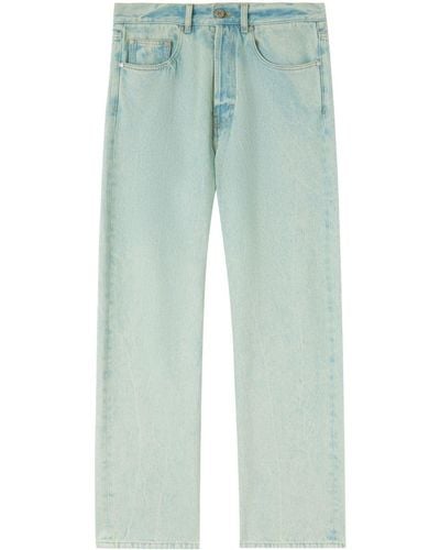 Palm Angels Überfärbte Wide-Leg-Jeans - Blau