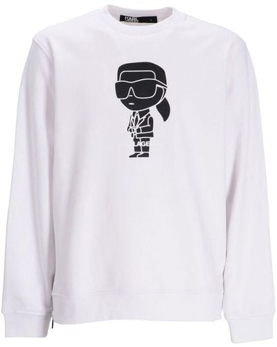 Karl Lagerfeld Sweater Met Logoprint - Wit