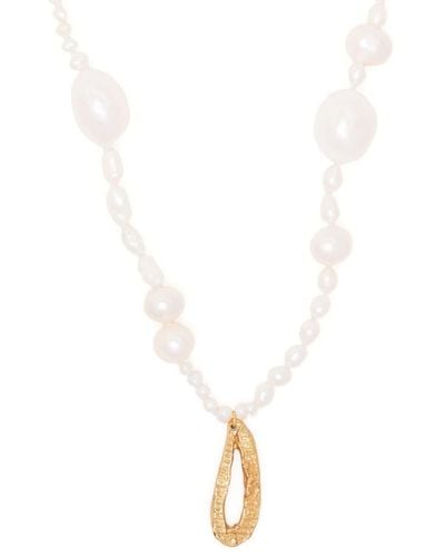 Loveness Lee Lydia pearl-embellished necklace - Blanco