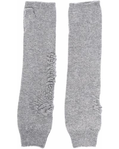Barrie Cashmere Mittens - Gray