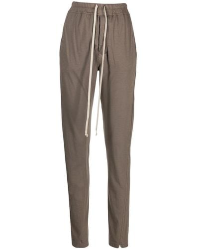 Rick Owens DRKSHDW Slim-cut Cotton Track Trousers - Grey