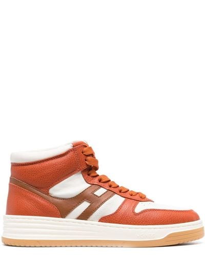 Hogan Hi-top Lace-up Sneakers - Orange