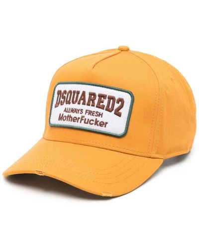DSquared² Cappello da baseball con applicazione - Arancione