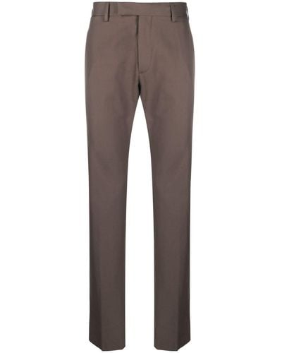 Zegna Cotton Tailored Pants - Grey