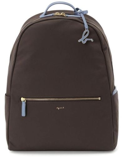 agnès b. Logo-lettering Removable-pouch Backpack - Black