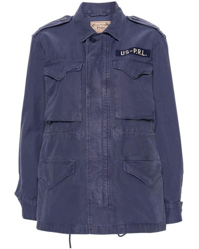 Polo Ralph Lauren Military-Jacke aus Baumwoll-Twill - Blau