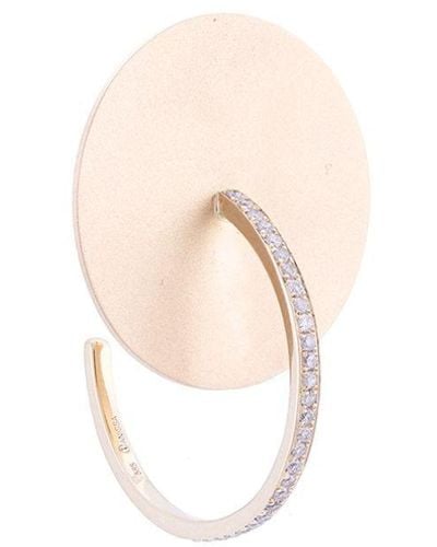 Anissa Kermiche Crystal Embellished Disc Earring - Yellow