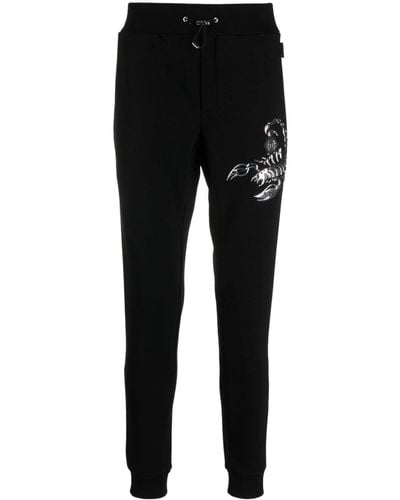 Philipp Plein Pantalones de chándal Scorpion - Negro