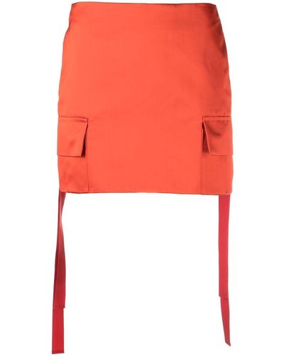 Sacai Multiple-pocket High-waisted Skirt - Red