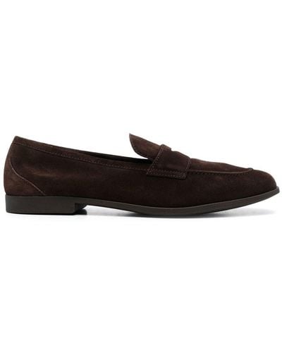 Fratelli Rossetti Slip-on Suede Penny Loafers - Black
