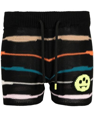 Barrow Striped Knitted Shorts - Black