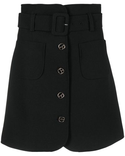 Claudie Pierlot High-waisted Button-up Skirt - Black