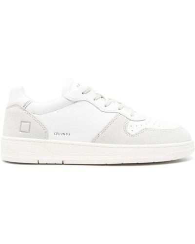 Date Court Lace-up Sneakers - White
