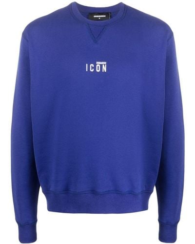 DSquared² Sweater Met Logoprint - Blauw
