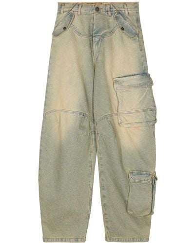 DARKPARK Rosalind Cargo-Jeans im Tapered-Design - Grün