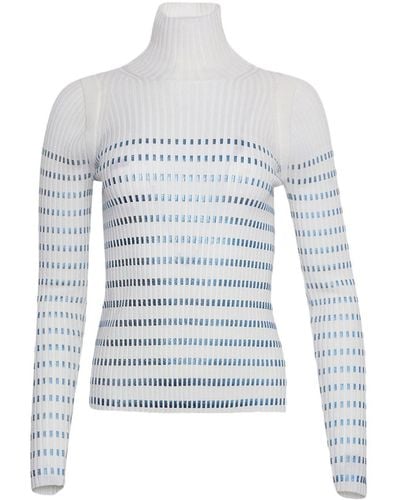 Jean Paul Gaultier Striped Crew-neck Sweater - Blue