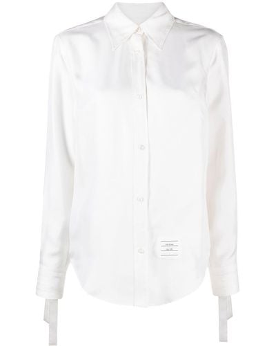 Thom Browne Hemd mit Schaldetail - Weiß