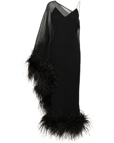 ‎Taller Marmo Asymmetrische Maxi-jurk - Zwart