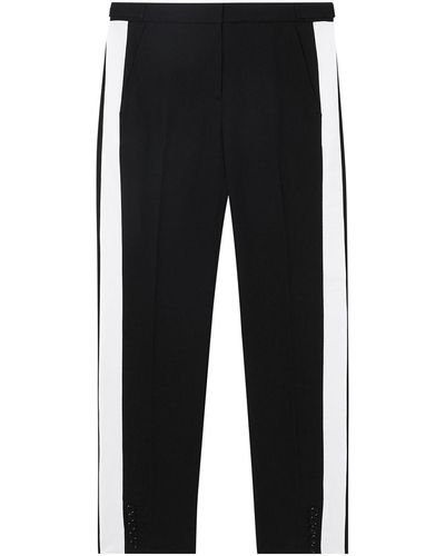 Burberry Pantalon de costume à rayures latérales - Noir