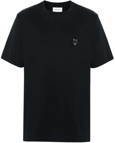 Maison Kitsuné Camiseta con parche Fox - Negro