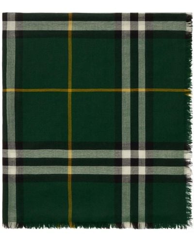 Burberry Check wool scarf - Grün
