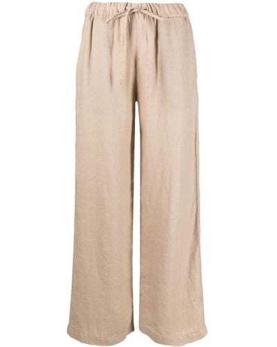 Fay Mid-rise Wide-leg Trousers - Natural