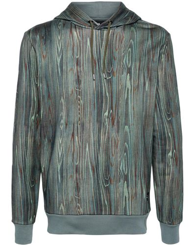 PS by Paul Smith Abstract-print Cotton Hoodie - Green