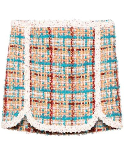 DSquared² Upper East Side Bouclé Miniskirt - White