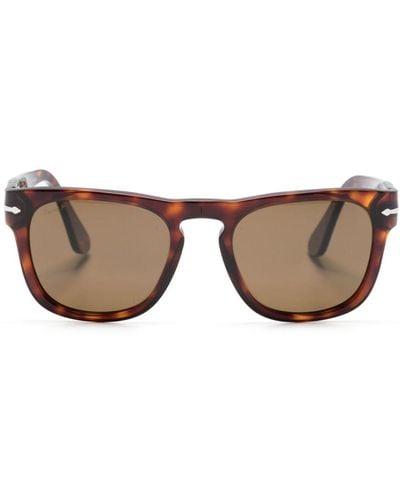 Persol Elio Tortoiseshell-effect Square-frame Sunglasses - Brown