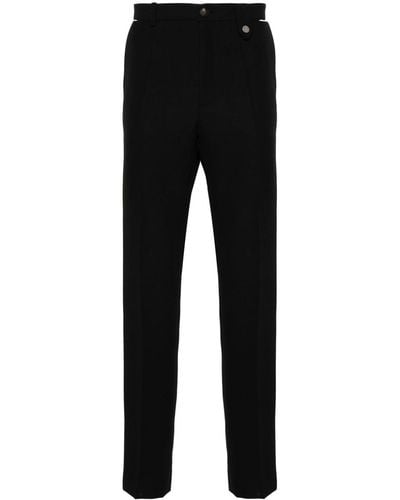 Egonlab Wool Straight-leg Trousers - Black