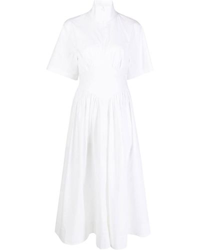 Rosetta Getty Kleid mit Raffungen - Weiß