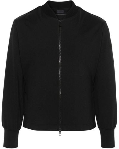 Moncler Logo-appliqué Zipped Cardigan - Black