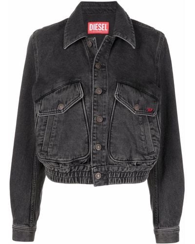 DIESEL De-tracy Denim Jacket - Women's - Cotton - Black