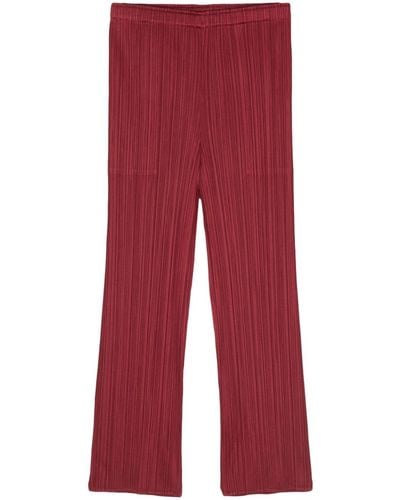 Pleats Please Issey Miyake Monthly Colors: November Trousers - Red
