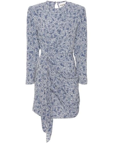 Isabel Marant Dulce Abstract-print Dress - Blue