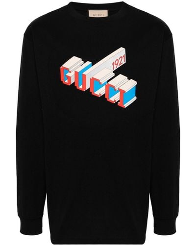 Gucci Logo-print Longsleeved T-shirt - Black