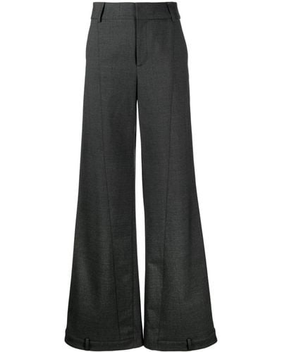 Monse High-waisted Cotton Wide-leg Trousers - Black