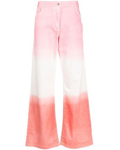 Patrizia Pepe Gradient-effect Wide-leg Jeans - Pink